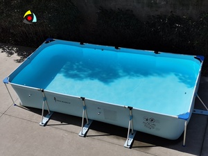 <span class=keywords><strong>Piscina</strong></span> Familiar Desmontable <span class=keywords><strong>Rectangular</strong></span> con Marco de PVC de Fácil Montaje 300x200x75cm Duradera para Nado de Adultos - Product Image 3