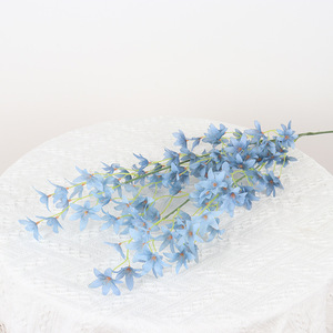 L venta al por mayor blanco <span class=keywords><strong>rosa</strong></span> naranja rojo <span class=keywords><strong>azul</strong></span> falso Sik Oncidium flor boda Hotel decoración Faux Dancing orquídea para la venta - Product Image 4