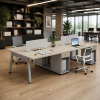 Ensemble de chaises de bureau modernes et efficaces pour une collaboration optimale, avec écran insonorisant et fonction extensible, garantie de 5 ans