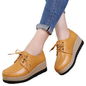 Chaussures décontractées pour femmes, semelle épaisse, taille 33-43, augmentant la taille, respirantes, antidérapantes, légères, été, hiver, noir, marron - Product Image 1