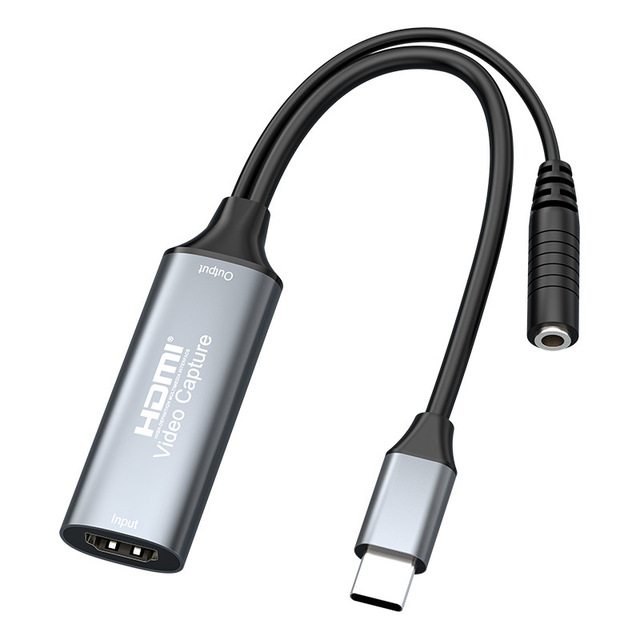 2-in-1 Type-C 4K 30Hz HDMI Video Capture Live Streaming Recording 1080p CompatibleMobile Phone 4k Capture Card