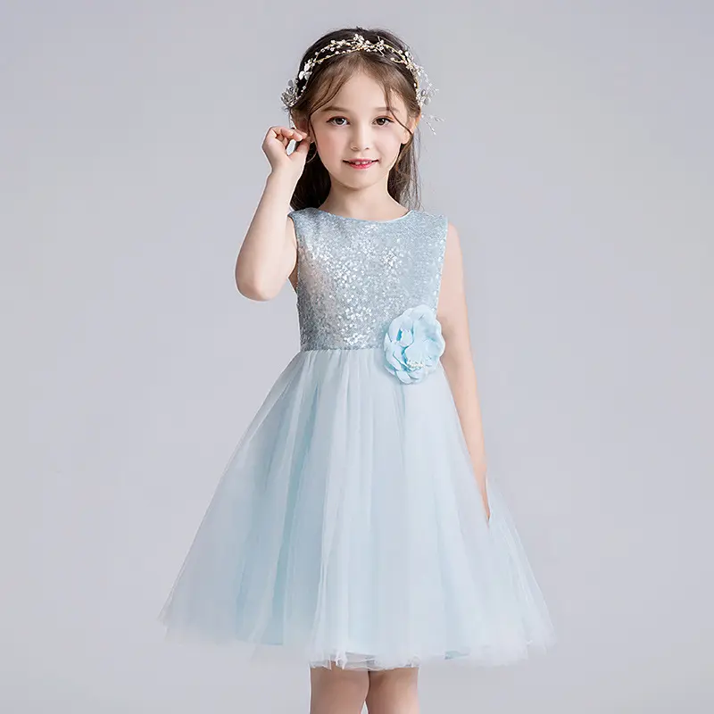 Vestido sencillo de diseño, gran oferta, disfraz de actuación para niñas pequeñas, boutique de flores 3D para niños, ropa de fiesta de cumpleaños, vestido de niña de las flores