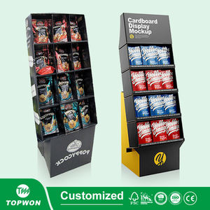 Topwon ที่กำหนดเองซูเปอร์มาร์เก็ตโปรโมชั่น POS ชั้นวางลูกอมกระดาษแข็งพาเลทยืนแสดง - Product Image 5