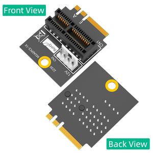 M. Carte adaptateur 2 touches (NGFF) A/A + E/E vers PCI-<span class=keywords><strong>E1X</strong></span> avec entrée d'alimentation à 4 broches - Product Image 4