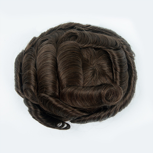 Peluca de Hombre con Base de PU y Cabello Natural Negro de Alta Calidad - Product Image 1