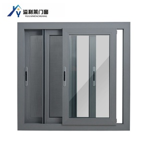 Finestra scorrevole moderna in alluminio con doppi vetri vetro basso in acciaio inox zanzariera isolamento termico energia qualificata stella - Product Image 1