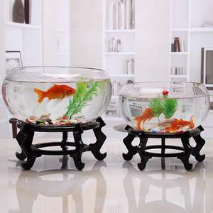 גליל תוף זכוכית שקוף אקולוגי עגול עיצוב מודרני גדול עם צב דג זהב מיני נוף קטן וידרופוני - Product Image 4