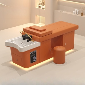 高級サロンタイマッサージベッドライトボックス付きヘッドスパシャンプーベッド - Product Image 3