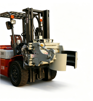 Pince à fût latérale LDSJ pour chariot élévateur, 2/4 pinces pour la manutention de seaux, pince à fût robuste, modèle basculant ISO 2A/3A, garantie 2 ans