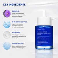 Sérum Éclat et Hydratation Profonde au Peptide Bleu et Bakuchiol – Essence Visage Légère et Rafraîchissante pour une Peau Lumineuse
