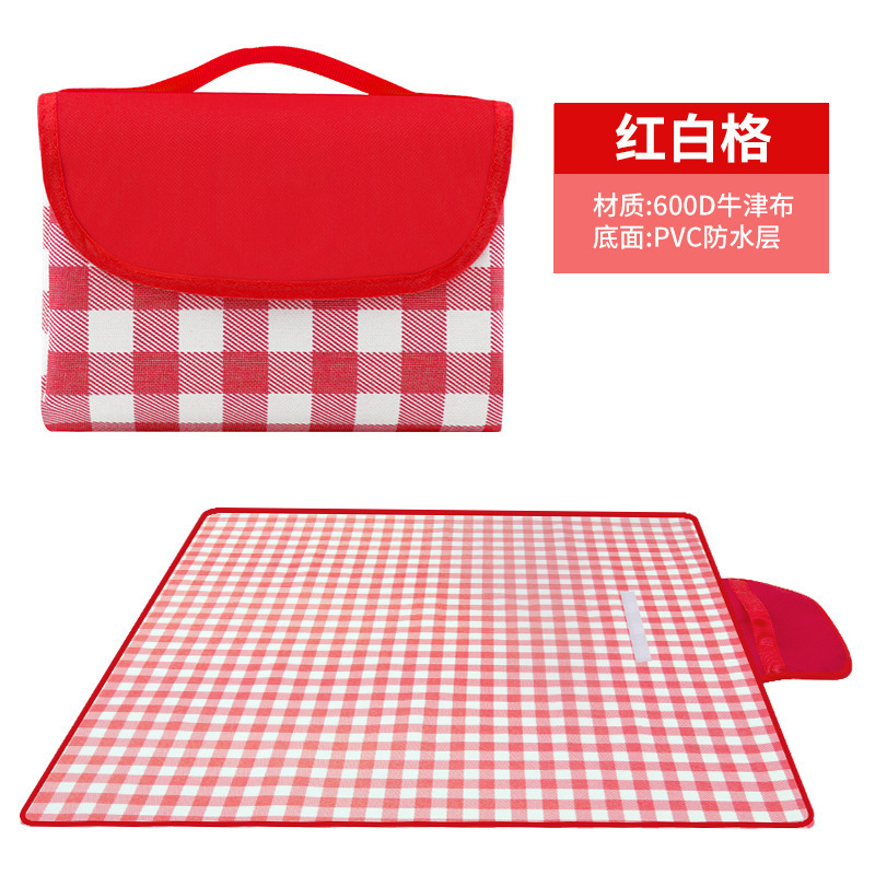 Red and white checkered Oxford cloth