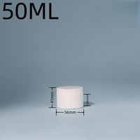 Best-seller 50ml 150ml 200ml 500ml Récipient en plastique rond HDPE pour pare-soleil Pots de masque facial noir et blanc