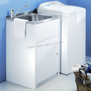 <span class=keywords><strong>Lavage</strong></span> des mains personnalisé VAMA évier en acier inoxydable baignoire à linge et armoire en fer - Product Image 2