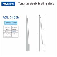 Lame vibrante en carbure cémenté (carbure de tungstène) compatible AOL, remplacement pour découpeuse CNC de cuir, mousse, carton, tissu, C165b-1