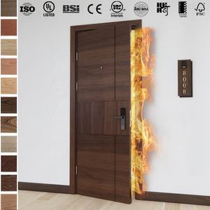 Porte coupe-feu standard européenne 38 pouces, porte en bois ignifugée BS, portes modernes insonorisées, porte coupe-feu britannique Fd30 - Product Image 4