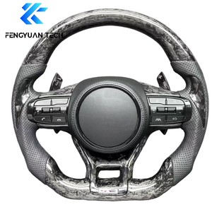 Volante Deportivo Personalizado de Fondo Plano en Fibra de Carbono Rojo y Negro para Kia K5 Gt Line K1 K2 K3 K4 2021 2022 2023 2024 2025 - Product Image 3