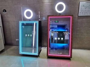 Ange gian hàng ảnh gương gian hàng ảnh ma thuật gương với trường hợp gian hàng ảnh với máy in Selfie màn hình cảm ứng - Product Image 2
