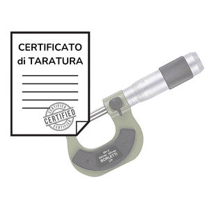 Certificado de calibración ACCREDIA para micrómetros externos analógicos 0-25mm - Product Image 1