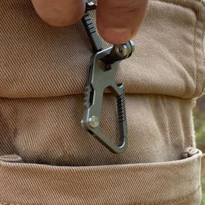 LFEDC Cadeau de haute qualité pour père ou petit ami, mousqueton multi-outils portable en alliage de titane <span class=keywords><strong>T6</strong></span> pour hommes - Product Image 5