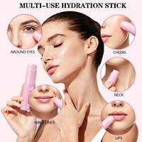 Stick anti-rides hydratant pour les lèvres et le visage, baume réparateur pour la peau au PDRN et collagène rose, stick multi-baume volumisant, faible MOQ, marque privée