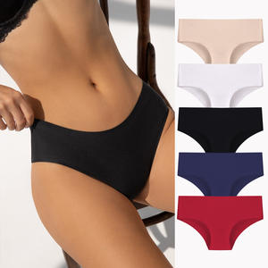 Braguitas de bikini de poliéster y algodón sin costuras de talle bajo para <span class=keywords><strong>mujer</strong></span> europea y americana, antibacterianas, bordadas, triangulares, para uso diario. - Product Image 1