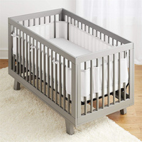 Ensemble de literie pour lit bébé de haute qualité, en maille respirante, pare-chocs blanc anti-bactérien, 300 fils, style européen et américain