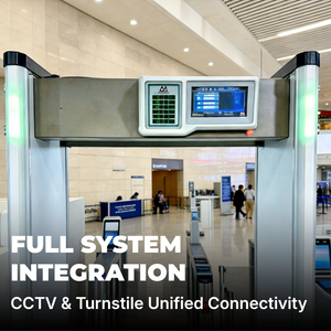 Porte de détection de métaux intelligente avec alarme et compteur de trafic pour terminal aéroportuaire - Product Image 3