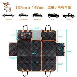 Hamaca para mascotas de coche sólido de tela Oxford ecológica de alta resistencia-cama impermeable para perro a prueba de suciedad para asiento trasero-vehículo de raza pequeña - Product Image 4