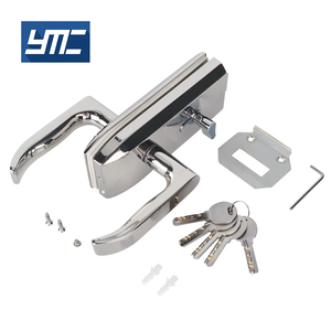 घुड़सवार लैच लॉक और थंबर्ट ऑफिस ग्लास डोर हैंडल डबल ग्लास लॉक - Product Image 3