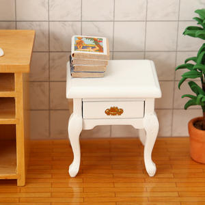 1:12 bricolage armoire en bois meuble TV coffre tiroirs chevet côté armoire Miniature décoration modèle pour maison de poupée - Product Image 6