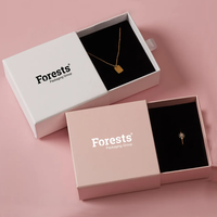 Tiroir à logo personnalisé avec tiroir coulissant en carton Emballage de boîte cadeau de luxe pour bijoux
