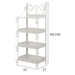 Étagère de rangement multi-niveaux autoportante rectangulaire durable pour salle de bain et chambre, profondeur 8-11,9 pouces - Product Image 5