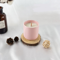 Bougie parfumée originale en pot de céramique pour anniversaire |   Bougie esthétique personnalisée à étiquette privée pour la décoration créative de la maison