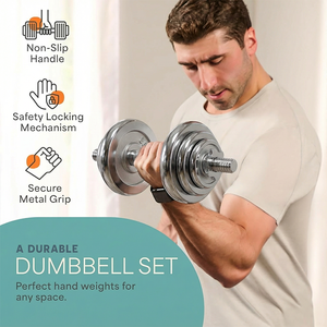 Juego <span class=keywords><strong>de</strong></span> Mancuernas Electrochapadas <span class=keywords><strong>de</strong></span> Fábrica al por Mayor, Equipo <span class=keywords><strong>de</strong></span> Fitness <span class=keywords><strong>de</strong></span> Grado Profesional, Juego <span class=keywords><strong>de</strong></span> Entrenamiento para Gimnasio en Casa con Diseño Resistente a la Oxidación - Product Image 5