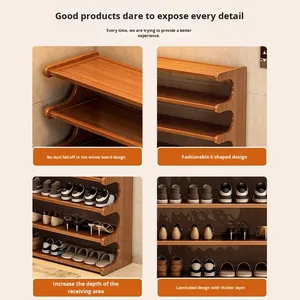 Simple Modern Wood Multi-Layer Dustproof <b>Shoe</b> Rack for Home Entrance Dormitory Indoor <b>Storage</b> Magic <b>Shoe</b> Cabinet Home Furniture - Product Image 3