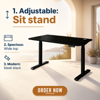 Offre Spéciale : Cadre de Bureau Ergonomique à Hauteur Réglable Électrique, Design Moderne, Base de Poste de Travail pour Position Assise ou Debout