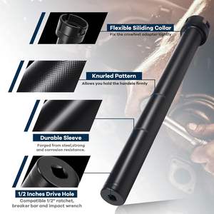 Kit d'outils de démontage/installation de bielles de <span class=keywords><strong>direction</strong></span> internes CIHOO 13 pièces, 12 adaptateurs pied-de-poule, entraînement 1/2 pouce, acier à haute teneur en carbone, rangement en plastique - Product Image 5