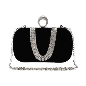 Nouveau sac a main a strass pochette argentee pour femme sac bandouliere de soiree orne de diamants et de cristaux - Product Image 6