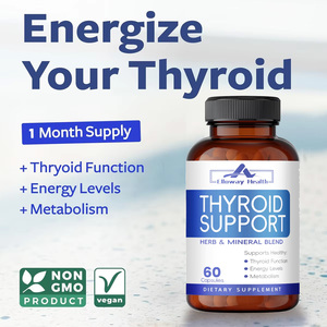 Capsules de soutien de la thyroïde, vitamine B12, magnésium, zinc, complexe de soutien de la thyroïde à base de plantes, iode - Product Image 4