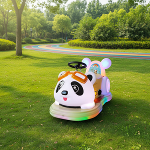 Voitures tamponneuses Panda électriques pour petites entreprises, en fibre de verre et métal, pour intérieur/extérieur, avec batterie, pour marchés nocturnes, places publiques et parcs - Product Image 1