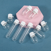 Botol Kaca Kubah Kapsul 1ml 2ml 3ml 5ml 10ml dengan Tutup Plastik Flip, Botol Kosmetik, Wadah Sampel Minyak Pembersih Riasan