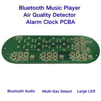 PCBA Personalizada OEM ODM, Reproductor de Música Bluetooth, Detector de Calidad del Aire Interior, Sensor de PM2.5, TVOC, HCHO, Reloj Despertador con LED Grande y Pantalla de Calidad del Aire (AQI)