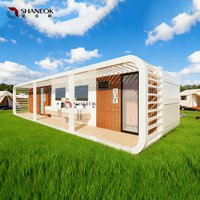 Toilettes préfabriquées en forme de capsule, toilettes publiques mobiles, cabine sanitaire modulaire avec équipements sanitaires pour camping