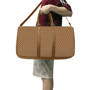 <span class=keywords><strong>Sac</strong></span> <span class=keywords><strong>de</strong></span> voyage en cuir PU personnalisé <span class=keywords><strong>de</strong></span> grande capacité pour hommes et femmes Weekender Vintage Overnight Duffel Bag Sports Tote Duffle Bag - Product Image 6