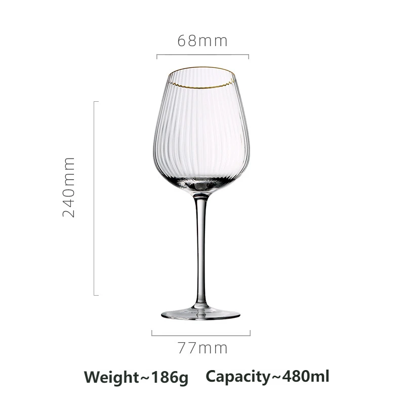 Phnom penh vertical pattern high red wine glass