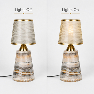 Luxury Natural Stone <b>Table</b> Lamp Modern Marble Base Fabric Shade Warm Ambient <b>Bedside</b> hotel <b>table</b> Lamp art decorative OEM ODM - Product Image 4