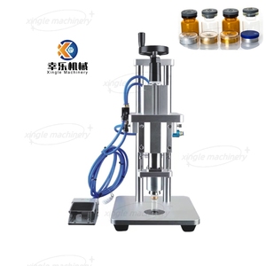 Pequeña prensa automática de escritorio, vial de perfume, tapa de aluminio, sellado neumático, máquina taponadora de botellas de plástico y vidrio - Product Image 6