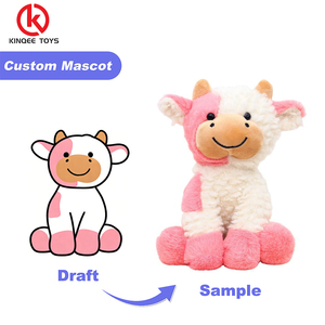 Kinqee Peluche personnalisée en forme de <span class=keywords><strong>vache</strong></span> de dessin animé, peluche douce et <span class=keywords><strong>mignonne</strong></span>, anime pour garçons et filles - Product Image 1