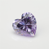3A-Qualität CZ Violetter Kubischer Zirkonia Edelstein Herzschliff 3x3-8x8mm Lose Steine Exzellenter Preis für Schmuckherstellung