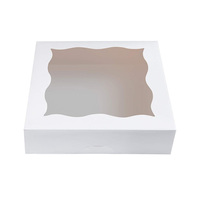 Boîtes d'emballage cadeau en carton blanc avec fenêtre d'exposition pour pâtisseries, petits gâteaux, tarte